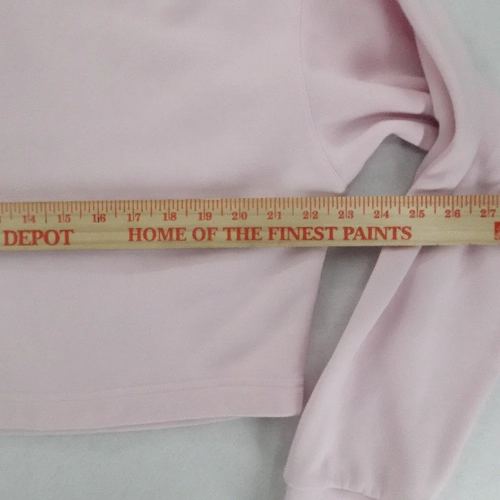 Alo Yoga Sweatshirt Womens S Pink Collared Cropped Polo Club Tennis Preppy